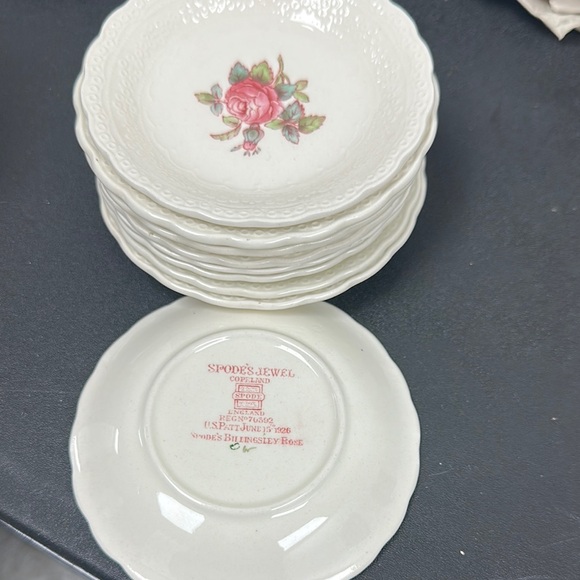 Other - 9Vintage Copeland Spode Jewel Billingsley Rose Saucer 70392 Made In England 1926